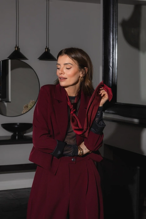 SZAL CLARET SHAWL
