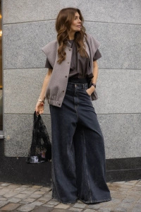 JEANSY VINTAGE BLACK SZEROKIE NOGAWKI