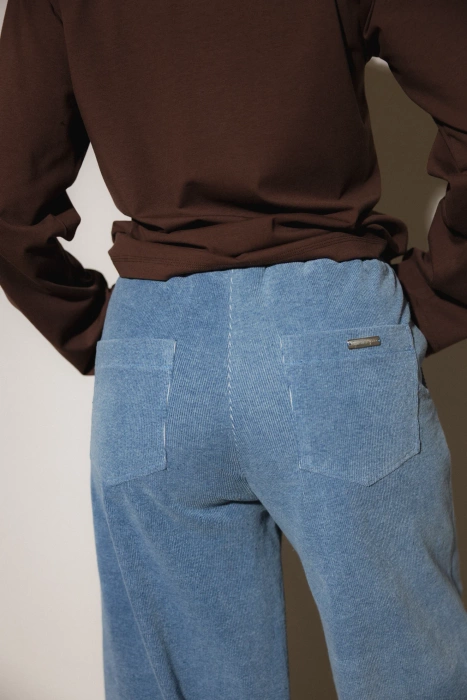 SPODNIE SZTRUKSOWE BLUE