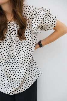BLUZKA CREAM AIRY DOT