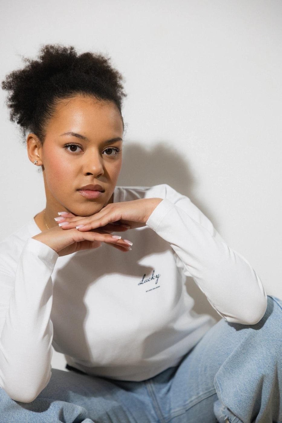 LONGSLEEVE WHITE LUCKY