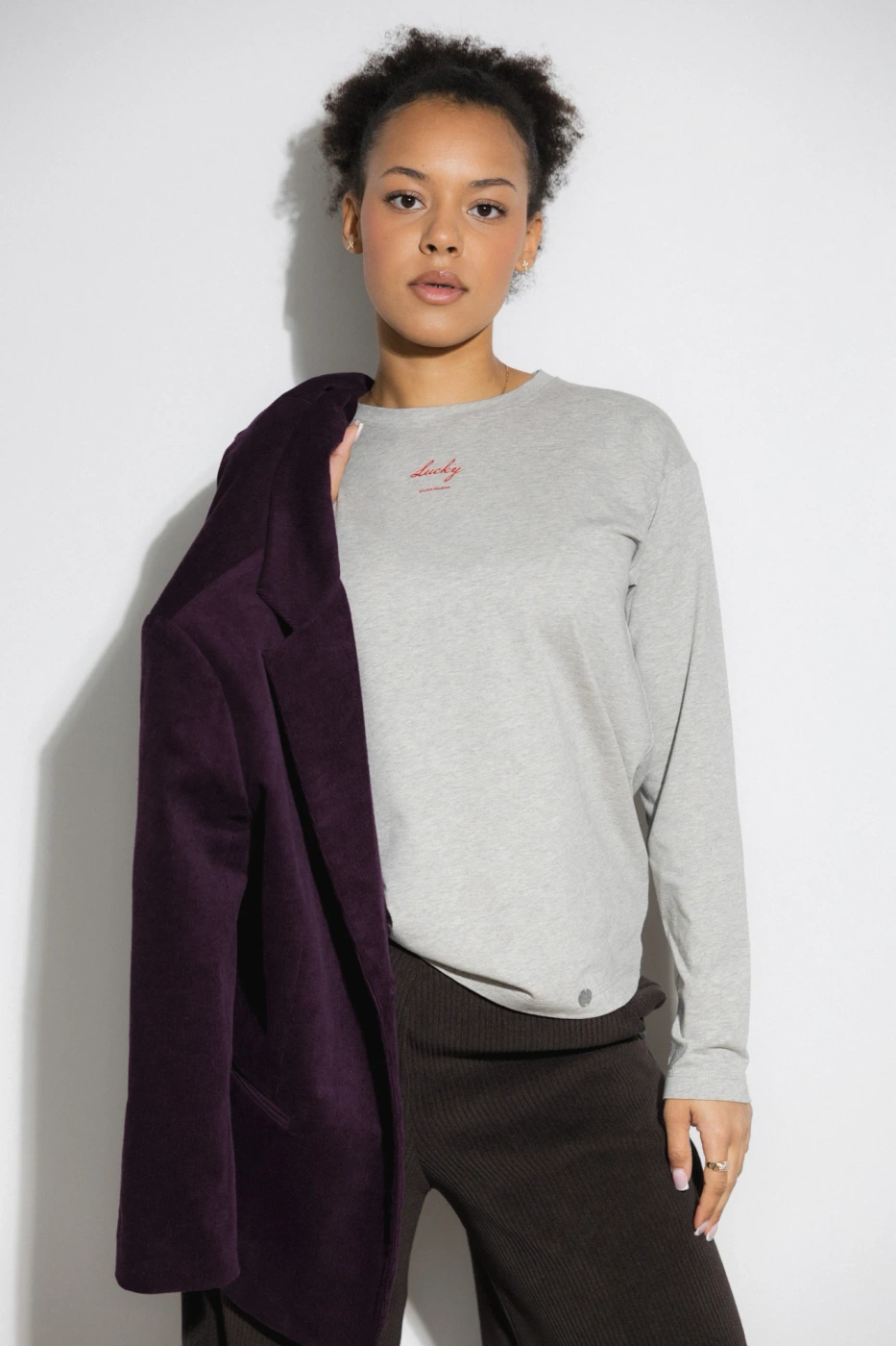 LONGSLEEVE GRAY 777 LUCKY