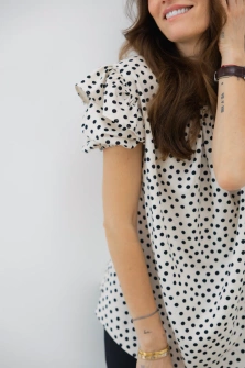 BLUZKA CREAM AIRY DOT