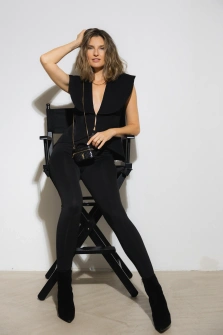 KAMIZELKA STATEMENT BLAZER VEST BLACK