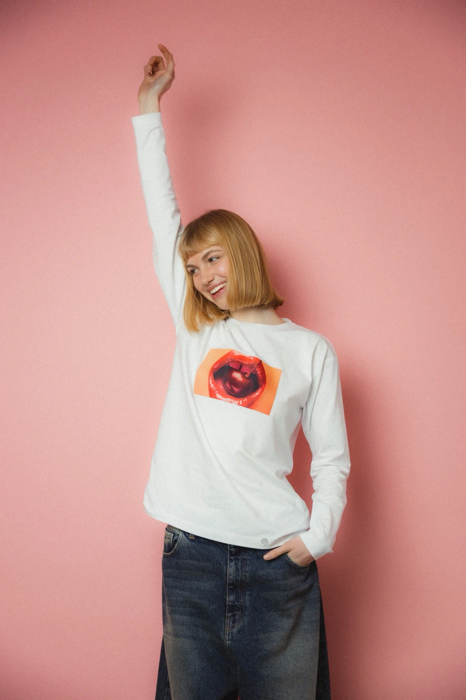 LONGSLEEVE REDLIPS WHITE
