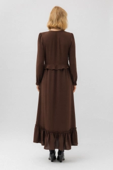 SUKIENKA MAXI CZEKOLADOWY BRĄZ