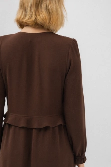 SUKIENKA MAXI CZEKOLADOWY BRĄZ