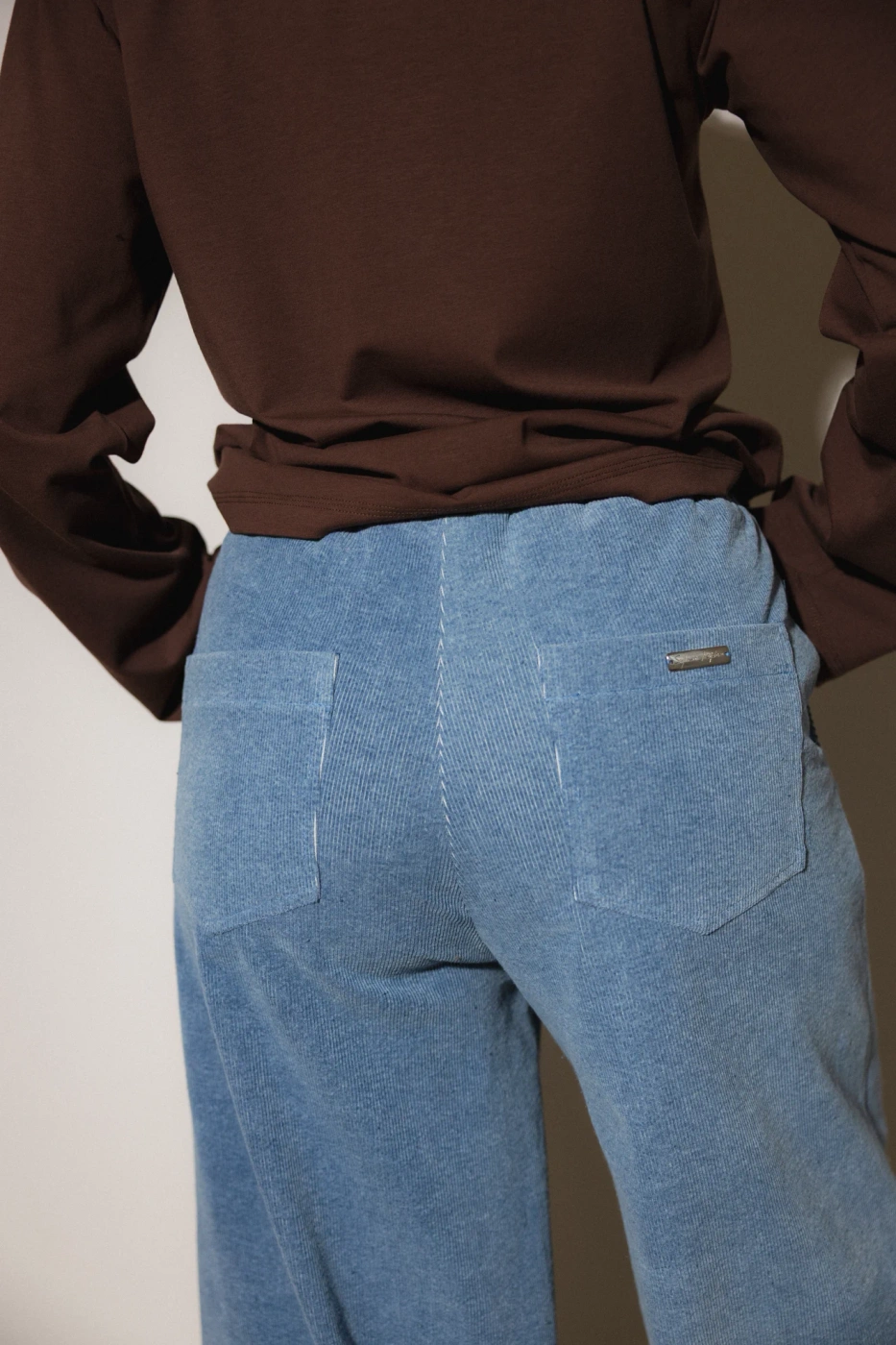 SPODNIE SZTRUKSOWE BLUE