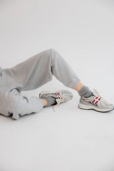 SPODNIE DRESOWE MELANGE SZARE