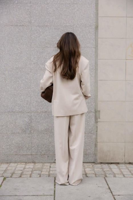 SPODNIE BEIGE WIDE LEG