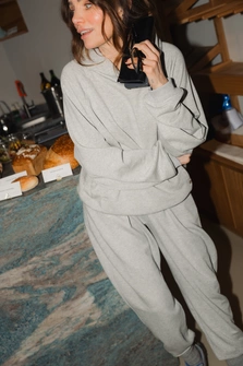 BLUZA Z KAPTUREM SZARA