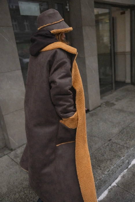 KOŻUCH DŁUGI ORION KARMEL