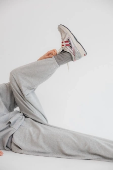 SPODNIE DRESOWE MELANGE SZARE