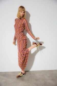 SUKIENKA STRIPED WAVY