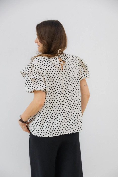BLUZKA CREAM AIRY DOT