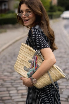 SUKIENKA VERONA MINI DOTS - MAXI DRESS BLACK