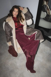 SPODNIE SZTRUKSOWE BURGUND