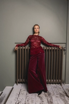 SPODNIE SZTRUKSOWE BURGUND