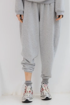 SPODNIE DRESOWE MELANGE SZARE