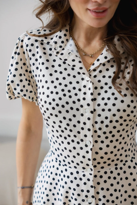 SUKIENKA CREAM DOT AFFAIR DRESS