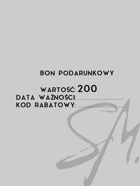 Bon Podarunkowy 200 PLN