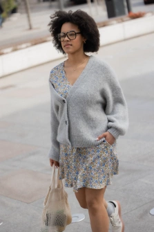 SUKIENKA FLORAL BLUE DRESS