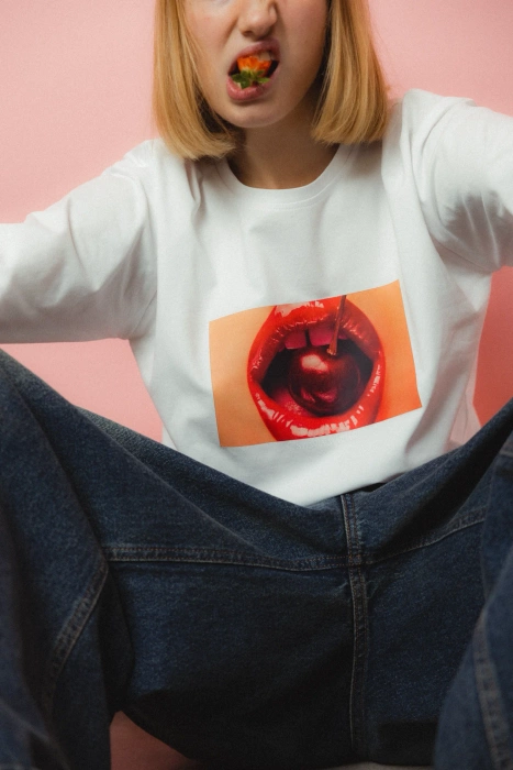 LONGSLEEVE REDLIPS WHITE