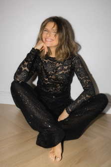 MYSTIC LONGSLEEVE KORONKOWY CZARNY