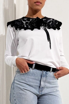 KOŁNIERZYK KORONKOWY CZARNY