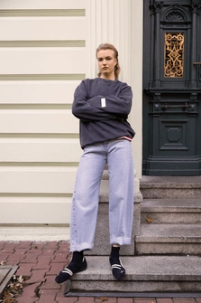 BLUZA WASHED BLACK OVERSIZE