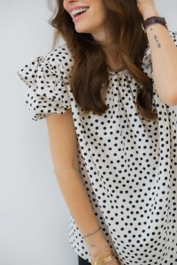 BLUZKA CREAM AIRY DOT
