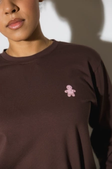 LONGSLEEVE BROWN PINK GINGERBREAD