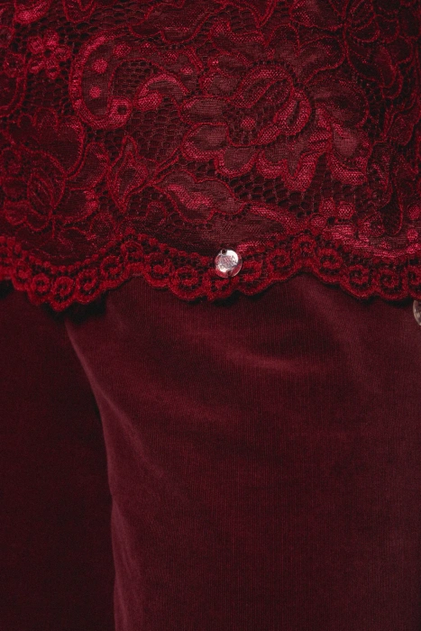 MYSTIC LONGSLEEVE KORONKOWY BORDO