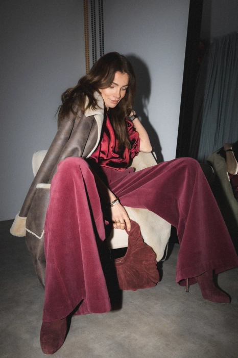 SPODNIE SZTRUKSOWE BURGUND