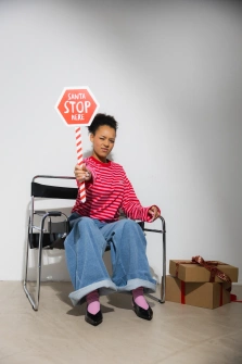 LONGSLEEVE PINK & RED STRIPED MBM