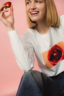 LONGSLEEVE REDLIPS WHITE