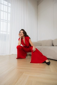 KAMIZELKA STATEMENT BLAZER SCARLET