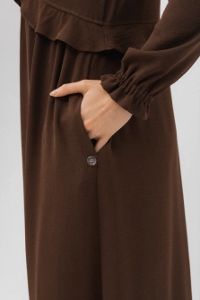 SUKIENKA MAXI CZEKOLADOWY BRĄZ
