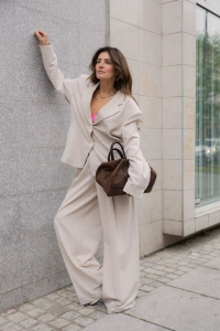 SPODNIE BEIGE WIDE LEG