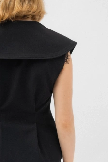 KAMIZELKA STATEMENT BLAZER VEST BLACK