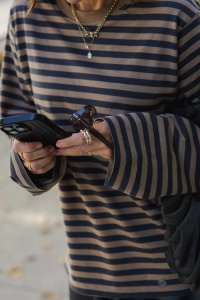 LONGSLEEVE BROWN & BLUE STRIPED PASKI