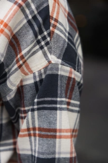 KOSZULA FLANELOWA NAVY & ORANGE