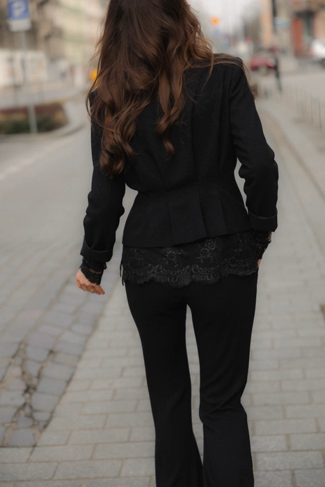 SPODNIE FLARE NOIR