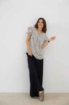 BLUZKA CREAM AIRY DOT