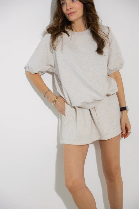 BLUZKA LIGHT MELANGE SHORT
