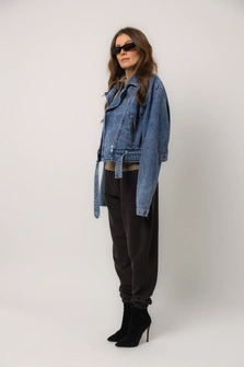 SPODNIE DRESOWE BRĄZOWE JOGGERY