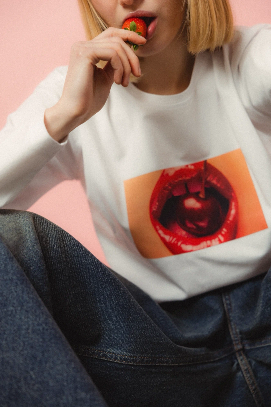 LONGSLEEVE REDLIPS WHITE