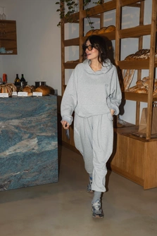 SPODNIE DRESOWE MELANGE SZARE