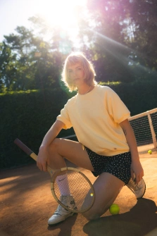 BLUZKA BUTTER LEMON SHORT