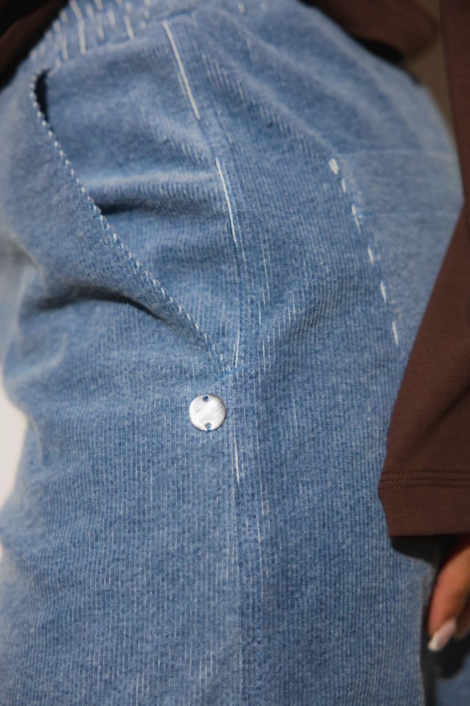 SPODNIE SZTRUKSOWE BLUE